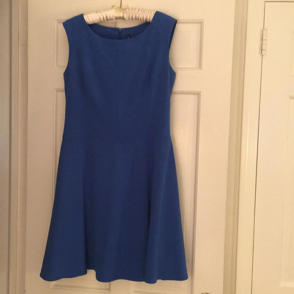 Marc New York fit and flare dress in royal blue.
